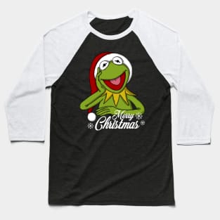 Cute Kermit Merry Christmas Baseball T-Shirt